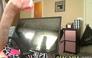 Natural big-tits milf sucks & fucks dildo