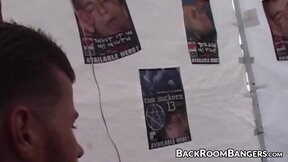 Good looking gay jocks demonstrate their dick sucking skills