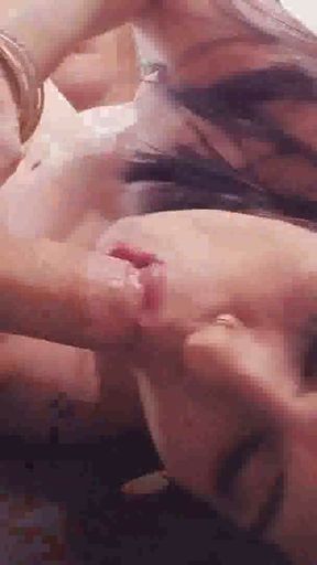 Semen SWAPPING Candi Apple Cunt Stripper Friend Share COCK in Nasty Homemade Dirty D Threesome!   Clip 2
