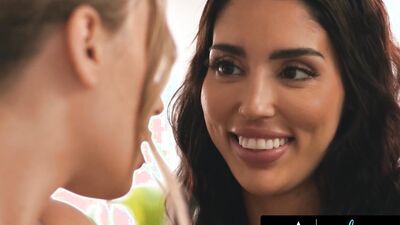 GIRLSWAY - PAWG Anna Claire Clouds Discovers Tattooed Roommate Vanessa Sky Watches Lesbian Porn