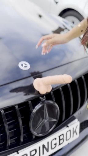 Muslim Bad Girl Fucks Herself on Top of a Car
