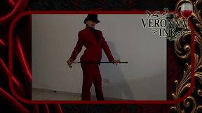 veronna ink - cross dressing strip: from suit & hat to lingerie i