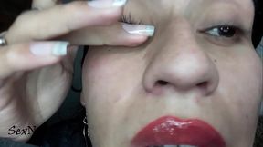 Eye fetish with lashes