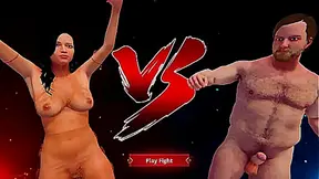 Ethan Battles Aurora in Steamy Naked Fighter 3D Showdown