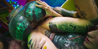 Punk girl takes a rough anal creampie, brought to you by tattooed sluts