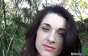 Britney Blue rubbing pussy and using Dildo