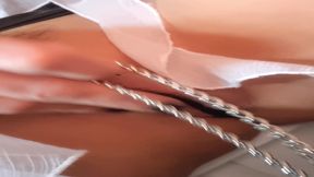 Pussy and tit clamps on my juicy pussy