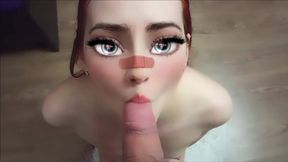 Anime girl sucks dick