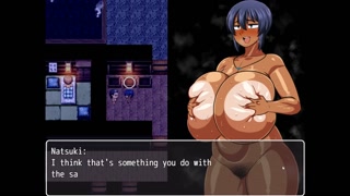 Tanned Girl Natsuki [ HENTAI Game ] Ep.35 exhibitionist peeing is making her pussy all wet !