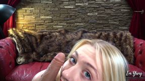 British Blonde in Pvc Tells You How to Wank Your Cock JOI