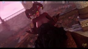 Futa Demons subdued Beast and Fucks it