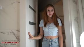Stepsister sucks well, cum on her tits while her parents aren't home!