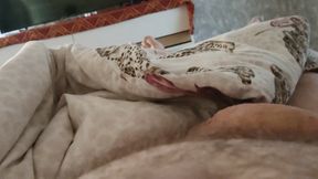 Lying in Bed and Jerking off My Cock Until I Orgasm, It's so Nice