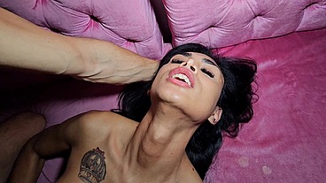 We meet Sofia Cataleya at the Club. Maya and Luca POV adventure with trans.