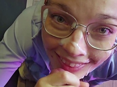 Draining him at the gloryhole