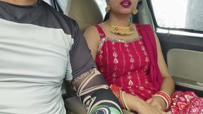 Cute Desi Indian Beautiful Bhabhi Gets Fucked with Huge Dick in Car Outdoor Risky Parking Lot Sex