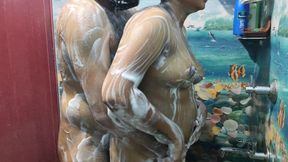 Bath Romance with Hand Job Ans Penis Rub on Ass