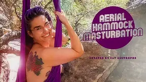 Cat Asstrophe in Aerial Hammock Masturbation