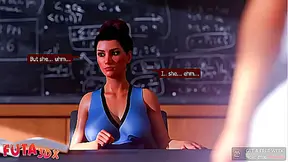 Futa3DX - Mistress Teacher User Her Skills To Fuck Cute Futa Blonde