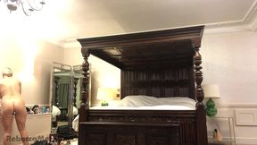 rebecca more from naked into a sexy latex outfit reverse striptease