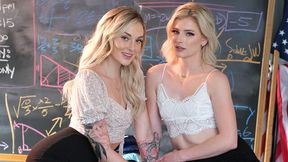 Cuties Charlotte Sins and Hyley Winters enjoy masturbation so much