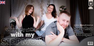 Chris has a hot threesome with his MILF stepmom Eva Jayne and his girlfriend Darcy Rosa