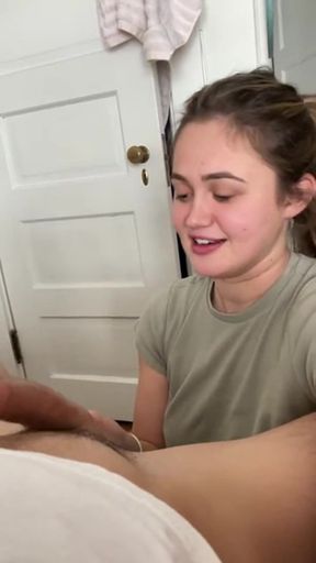Curvy wife with ponytail takes huge monster cock in a wild fuck session