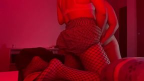 Trans lesbian creampies her brother's blonde wife until she cums louder than him
