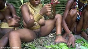 naked african tribe girls preparing herbs in the wild as i fantasize about them