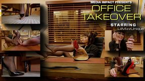 Office Takeover - LilMizzUnique - heel crush - shrinking - handheld - feet - HD