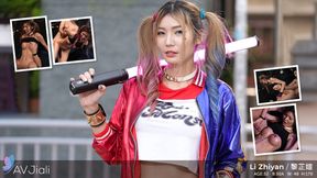 Li Zhiyan Gets Fucked At The Halloween Sex Party Dressed As Harley Quinn