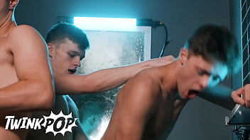 TWINKPOP - Troye Dean, Jake Preston, Maverick Sun And Jordan Lake Indulge In A Public Toilet Orgy