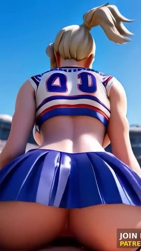Stunning moment from &quot;3D Animation : Overwatch - Mercy Cheerleader Uniform Fuked In Football Stadium Uncensored Hentai&quot;