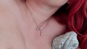 Redhead MILF Wicky deep throats and gets creampied by stepson