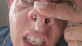 EXPLOSION YELLOW MUCUS BLOWOUT – Thick, Heavy Nose Blowing Right in Front of You