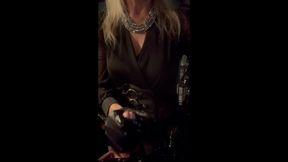 Mistress edging and denying her slave followed by post orgasm ****.