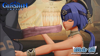 Enormous Jizz-shotgun Lawachurl ravaged Candace on her b-day ? Genshin Influence Manga porn