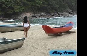 Big Booty Babe Struts in Tight Shorts, Goes Nude on Public Beach