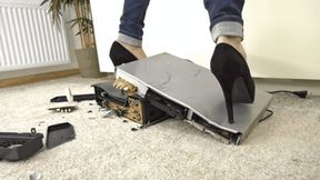 Crushing your DVD and VHS player (small version)