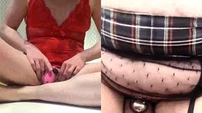 watch these 2 sissies on cam being horny and kinky