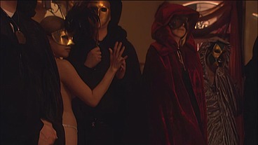 Avy Scott And Jesse V Fuck The Man In The Mask As Others Watch