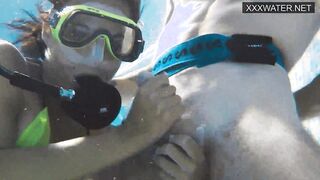 Girls underwater having hardcore sex with Polina Rucheyok