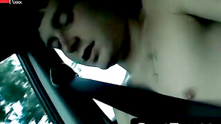 Str8Thugs.com - Horny thug Billy jerking off his juicy fuck stick in the car in solo