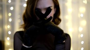 Black latex gloves