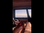 Almost caught masturbating on public beach