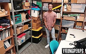 The officer caught the young black perp