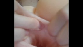 Adorable sexy Elza Kom spanks doll on ass and stretches holes.