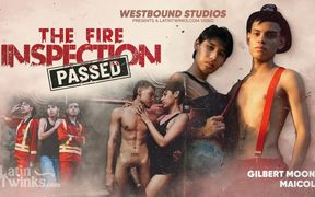 Gilbert Moon Can't Afford to Close His Club, so He Pays Firefighter Maicol with a Blowjob and His Ass