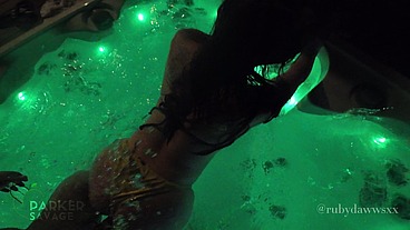 My Slutty Little Stepsister Got Soaked and Fucked Hard in the Hot Tub While No One Was Home