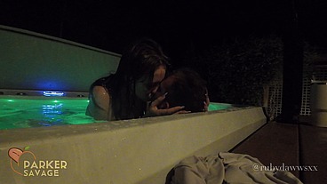My Slutty Little Stepsister Got Soaked and Fucked Hard in the Hot Tub While No One Was Home